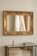 Miroir baroque doré, 60×40 cm. Vue d'ensemble.