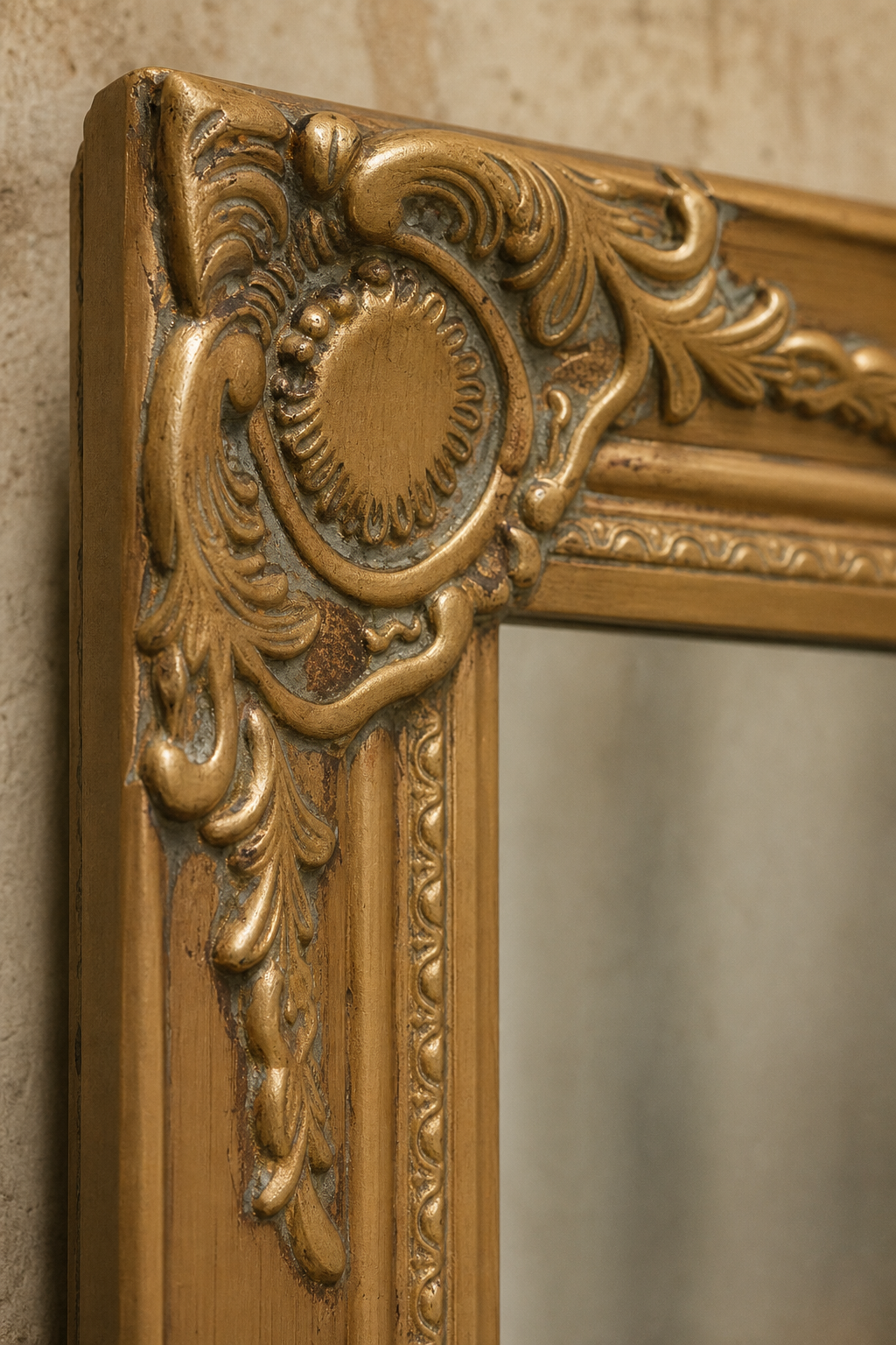 Cadre sculpté baroque doré 50×80 cm. Photo 2 sur 7.