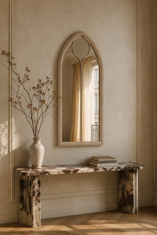 Arche gothique, gris rustique 111,5×60,5 cm. Vue d'ensemble.