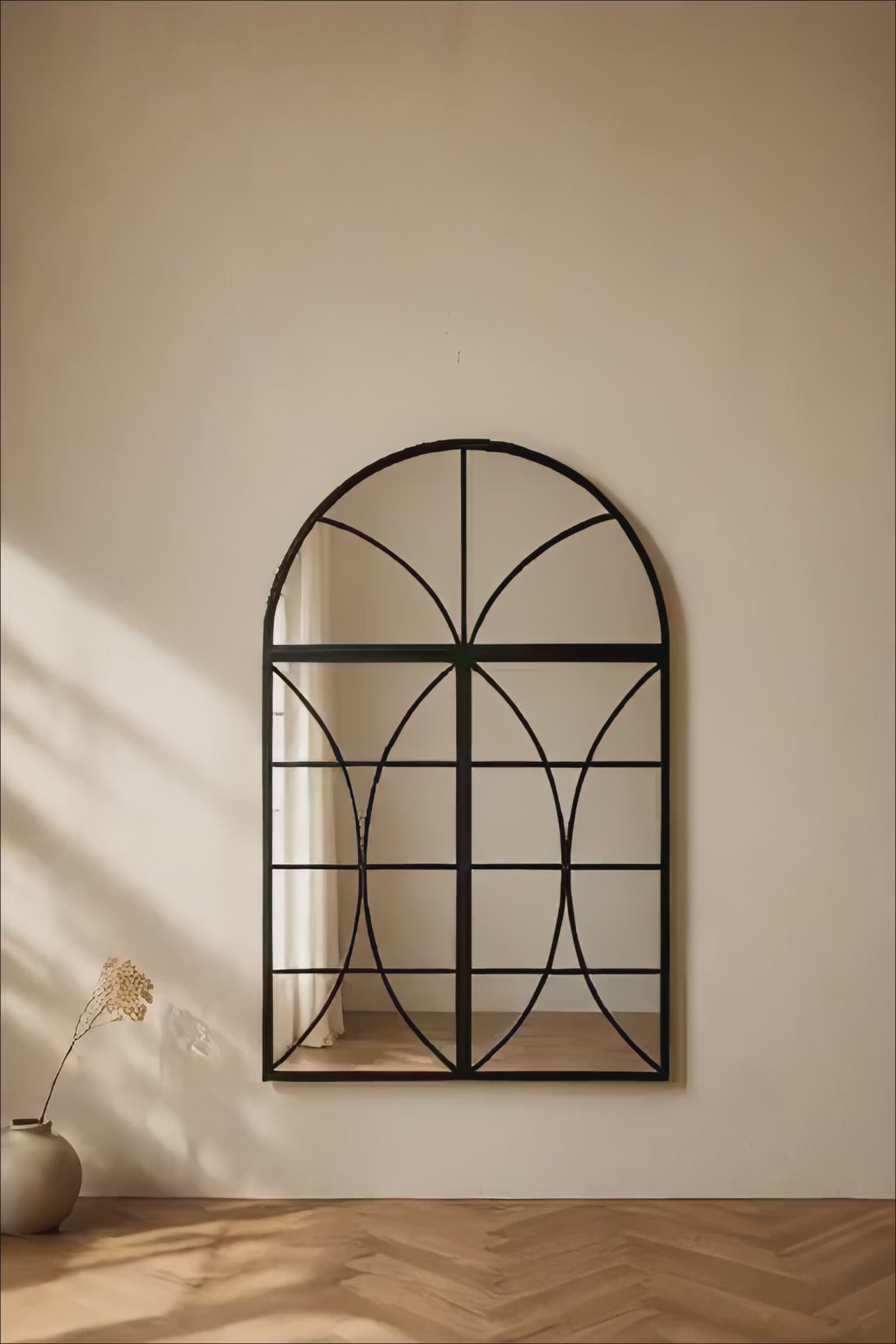 Verrière arquée · noir 80×120 cm