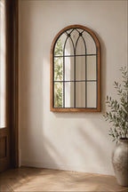 Arche vitrail · bois naturel 91×61 cm